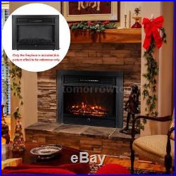 28.7 Embedded Fireplace Electric Insert Heater Adjustable LED Flame Heat F0N5