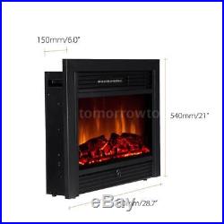 28.7 Embedded Fireplace Electric Insert Heater Adjustable LED Flame Heat F0N5