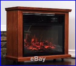 28 Electric 3d Flame Firebox Fireplace Embedded Insert Heater walnut cabinet