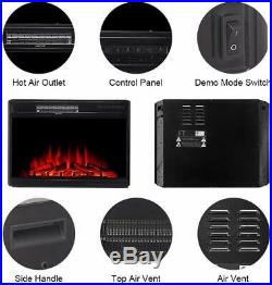 28 Electric Firebox Insert Heater and Glowing Logs for Fireplace