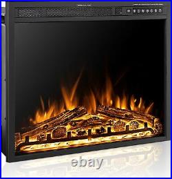 28 Electric Fireplace Insert, Infrared Electric Fireplace, 3 Color with Log