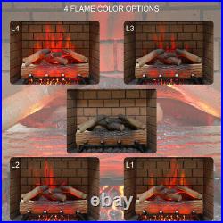 28 Electric Fireplace Insert Touch Panel Heater withOverheat Protection /Trim Kit