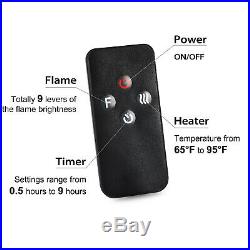 28 Embedded Electric Fireplace Wall Mount Heater Flame Insert with Remote Control
