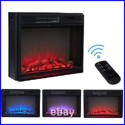 28 Embedded Electric Fireplace Wall Mount Heater Recessed Insert Log Flame Home
