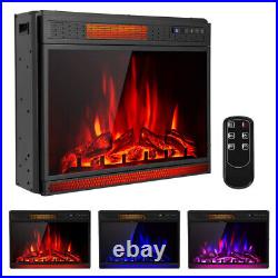 28 Fireplace Electric Insert Heater Freestanding Tempered Glass Flame With Remote
