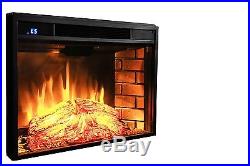 28 Insert Electric Modern Fireplace 1400 Wt Safe Cutoff Remote Control