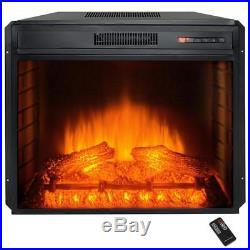 28 in. Freestanding Electric Fireplace Insert Heater with Tempered Glass and