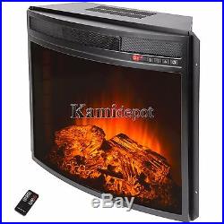 28 in. Insert Heater with Tempered Glass Freestanding Electric Fireplace