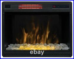 28 in. Ventless Infrared Electric Fireplace Insert with Safer Plug