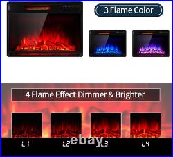 29 Inch Electric Fireplace Insert Recessed Mounted & Freestanding Electric Firep