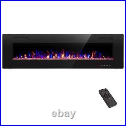 30''- 68'' Electric Fireplace Wall Mounted Recessed Heater Inset Heater Electric