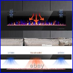 30''- 68'' Electric Fireplace Wall Mounted Recessed Heater Inset Heater Electric