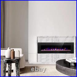 30''- 68'' Electric Fireplace Wall Mounted Recessed Heater Inset Heater Electric