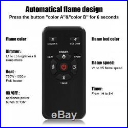 30 750W-1500W Fireplace Electric Embedded Multi Color Fireplace Insert