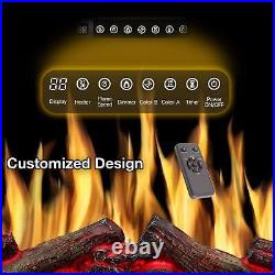 30 Electric Fireplace Insert Heaters Adjuatble Flame Color with Remote 750/1500W