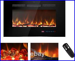 30 Electric Fireplace Insert Wall Mounted Electric Heater Touch Screen 1500W
