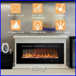 30 Electric Fireplace Insert Wall Mounted Electric Heater Touch Screen 1500W