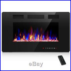 30 Electric Fireplace Insert, Wall Mounted/In Wall 3.86 Ultra Thin 750/1500W
