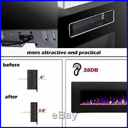 30''Electric Fireplace insert, Recessed&Wall-Mounted heater, Room Decor, remote