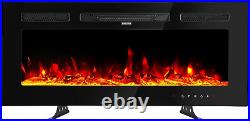 30 Electric Heater Recessed or Wall Mounted Fireplace Insert w 9 Flame Colors