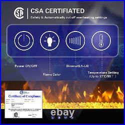 30 Inch Recessed and Wall Mounted Electric Fireplace, Low Noise Insert Electric