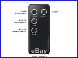 30 Inch Western Electric Fireplace Insert with Remote Control, 750/1500W, Black