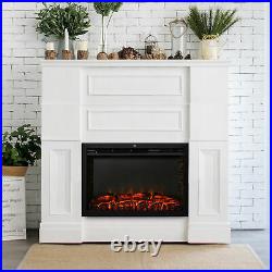 30 Modern Recessed Electric Fireplace Insert Space Heater Realistic Log Flame