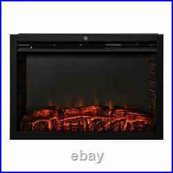 30 Modern Recessed Electric Fireplace Insert Space Heater Realistic Log Flame