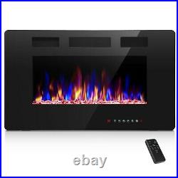 30 Recessed Electric Fireplace Insert Wall Mounted Fireplace Heater