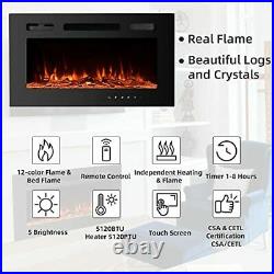 30 inch Electric Fireplace with Free Standing, Wall Mounted Fireplace Insert