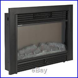 30 inch Embedded Electric Fireplace Insert Heater with Remote Control Glass View