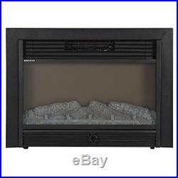 30 inch Embedded Electric Fireplace Insert Heater with Remote Control Glass View