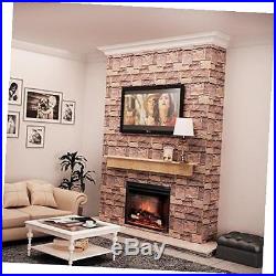 30 western electric fireplace insert with remote control, 750/1500w, black