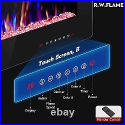 30in Electric Fireplace Wall-Mounted & Recessed Fireplace, Inset Heater Electric