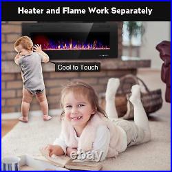 30in Electric Fireplace Wall-Mounted & Recessed Fireplace, Inset Heater Electric