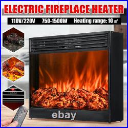 31.5 1500W Recessed / Wall Mount Fireplace Electric Insert Heater Multi Flames