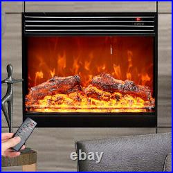 31.5 1500W Recessed / Wall Mount Fireplace Electric Insert Heater Multi Flames