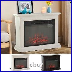 31 Electric Fireplace Mantel Realistic Log Heater Insert with Remote, 1400W