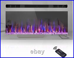 31 Inch Electric Fireplace Wall Mounted and Recessed Electric Fireplace Inserts
