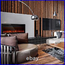 31 Inches Electric Fireplace, Sixfivsevn Wall Mounted Fireplace Inserts, Recesse