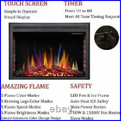 32 Electric Fireplace Insert, Freestanding & Recessed Electric Fireplace