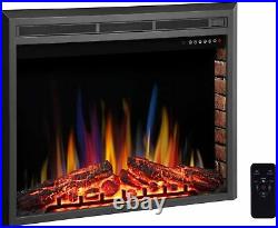 32 Electric Fireplace Insert, Freestanding & Recessed Electric Stove Heater