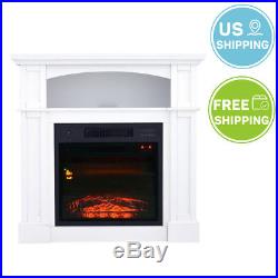 32 Electric Fireplace Insert Heater Log Flame Freestanding with Remote Control