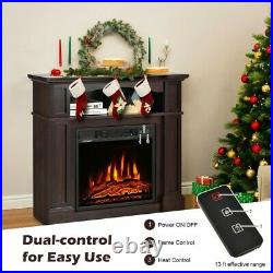 32 Electric Fireplace Mantel TV Stand Log Heater Insert WithRemote 1400W Powerful