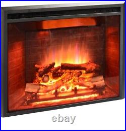 32 inch Electric Fireplace Insert, Heater, Weathered Concrete Interior 750/1500W