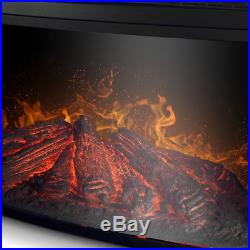 33 3D Infrared Quartz Electric Fireplace Insert with Timer and Flame Option