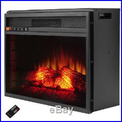 33 Electric Fireplace Freestanding Insert Firebox Orange 3D Flame withLogs Heater