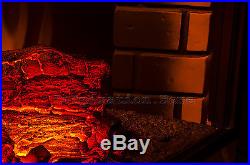 33 Electric Fireplace Insert Free Standing Firebox Heater 3D Flame Logs Remote