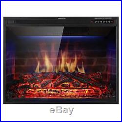 33 Electric Fireplace Insert Recessed in Wall Freestanding Heater Large Screen