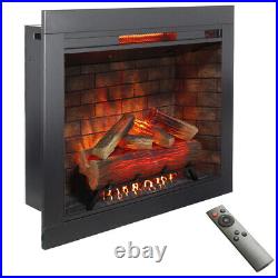33 Electric Fireplace Insert Touch Panel Heater withOverheat Protection /Trim Kit